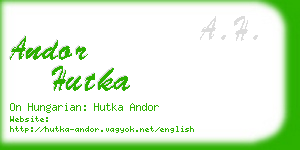 andor hutka business card